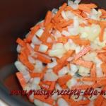 Печень с картошкой в мультиварке