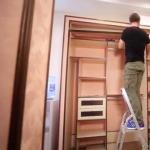 DIY built-in wardrobe made from various materials DIY floor-to-ceiling wardrobe